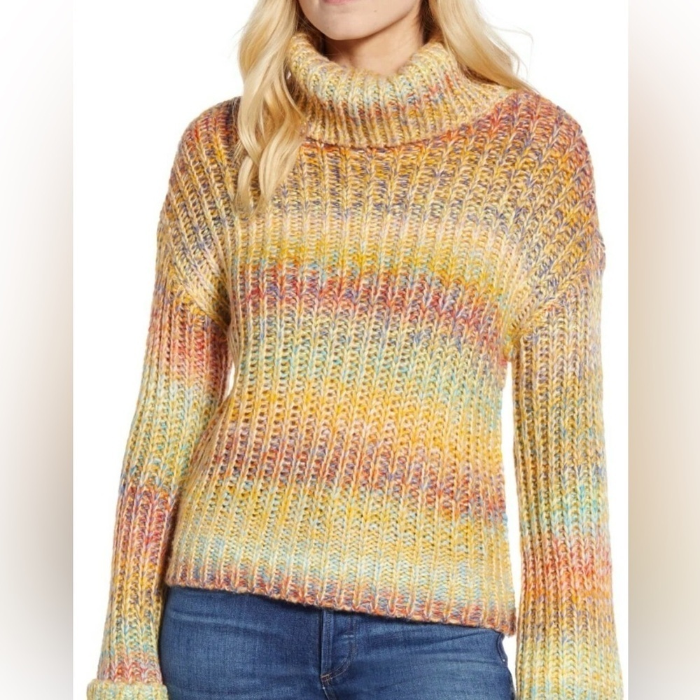 OAK & IVY Multicolor boho Cowl Neck Sweater size small
